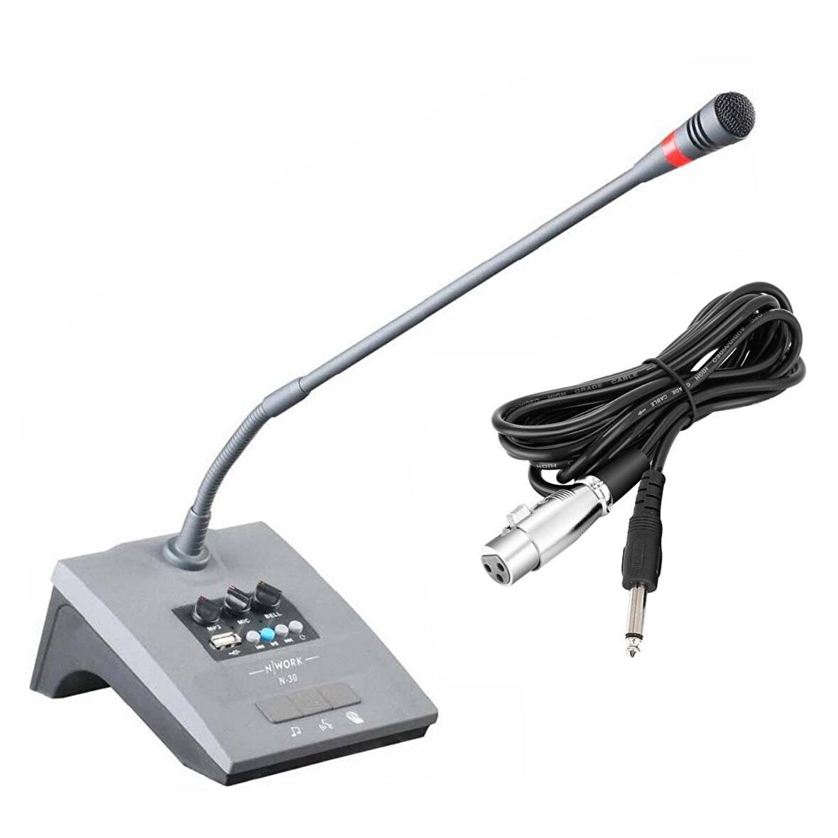 KÜRSÜ MİKROFONU 200 OHM ANONS KAYIT USBLİ DİNG-DONG NWORK N-40