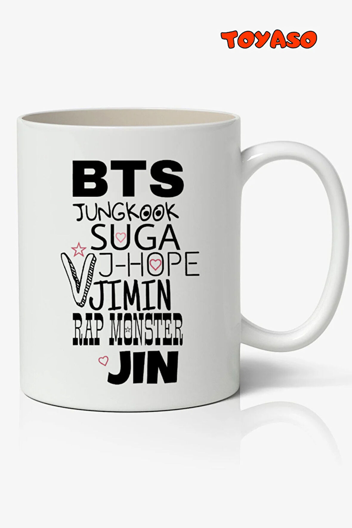 BTS Avatar Anime Temalı Beyaz Kupa Bardak