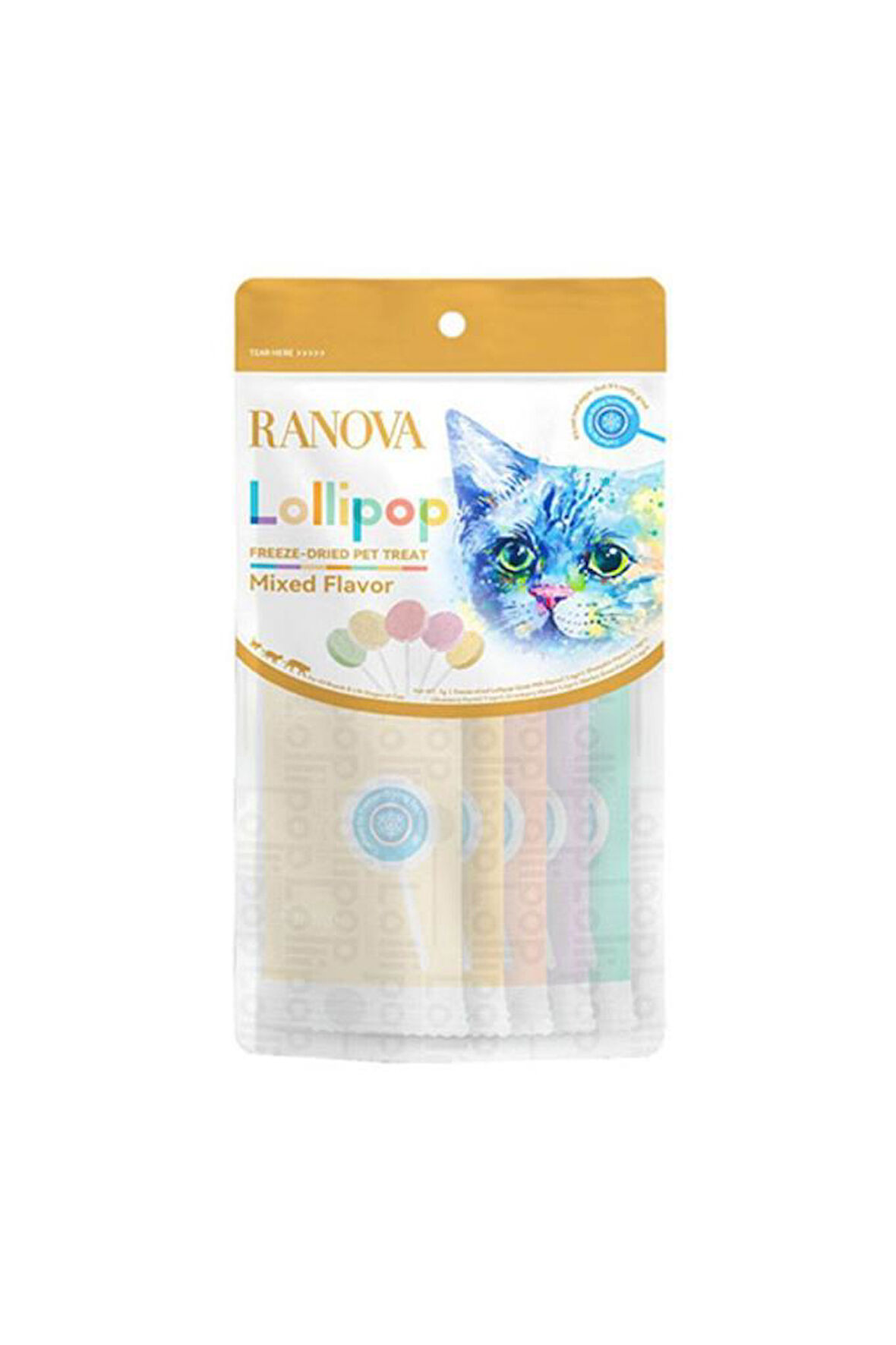 Ranova Lolipop Karışık Çeşitli Kedi Ödül Maması 15 Adet x 1,4 Gr
