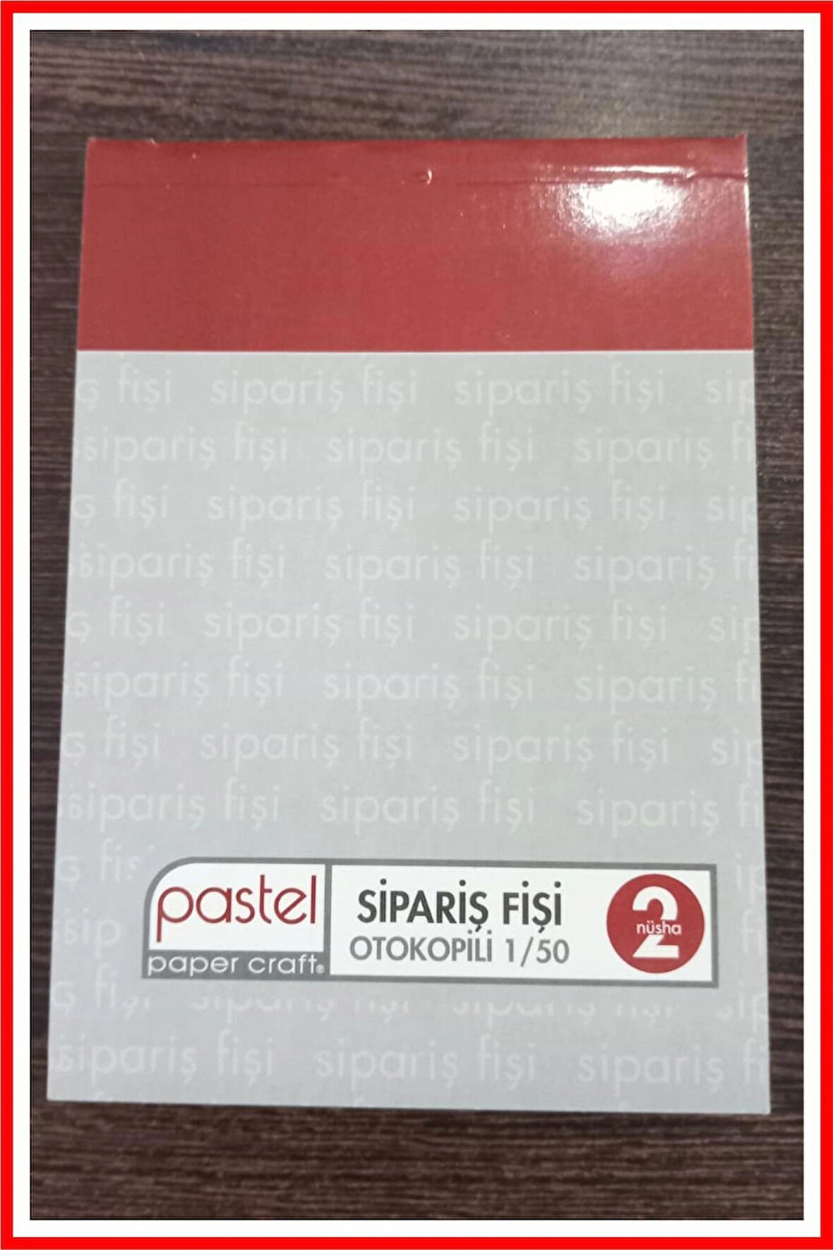 Pastel Sipariş Fişi  10x14cm Otokopili 1 Asıl 1 Suret 2 Nüsha  1 Adet (Cep Tipi - Küçük Boy)