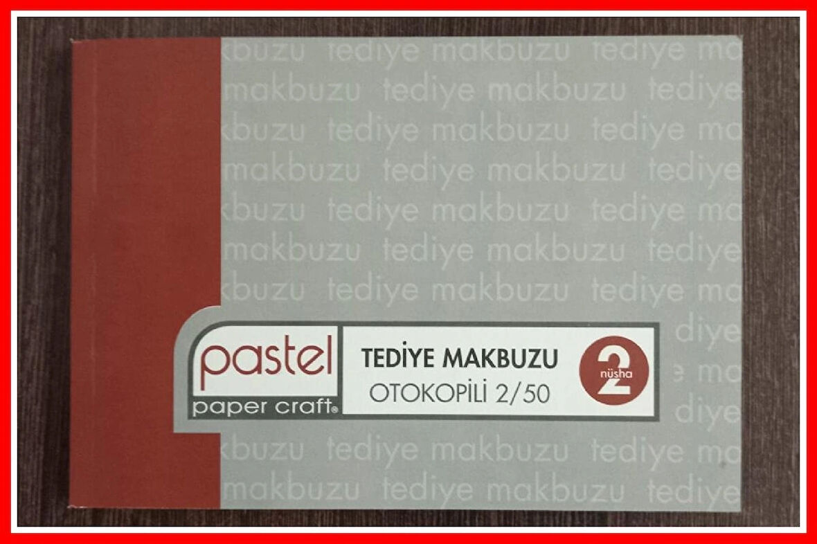 Tediye Makbuzu 14x20 cm boyutunda 2/50 Otokopili 1 Asıl 1 Suret 2 Nüsha 6 Adet