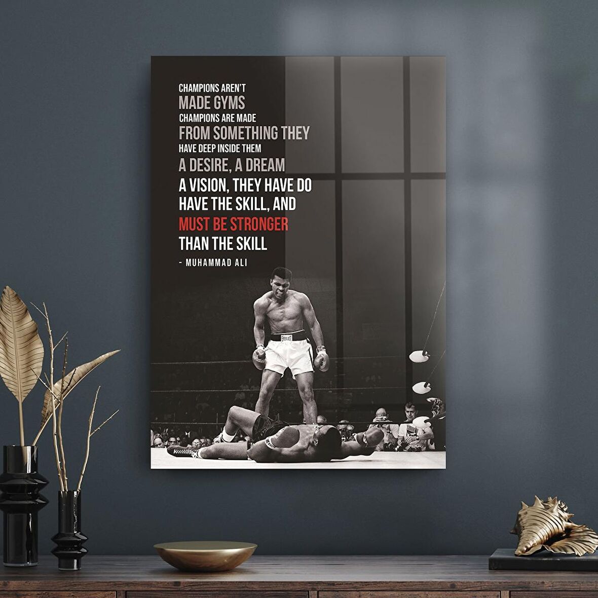 Decovetro Cam Tablo Muhammed Ali Motivational