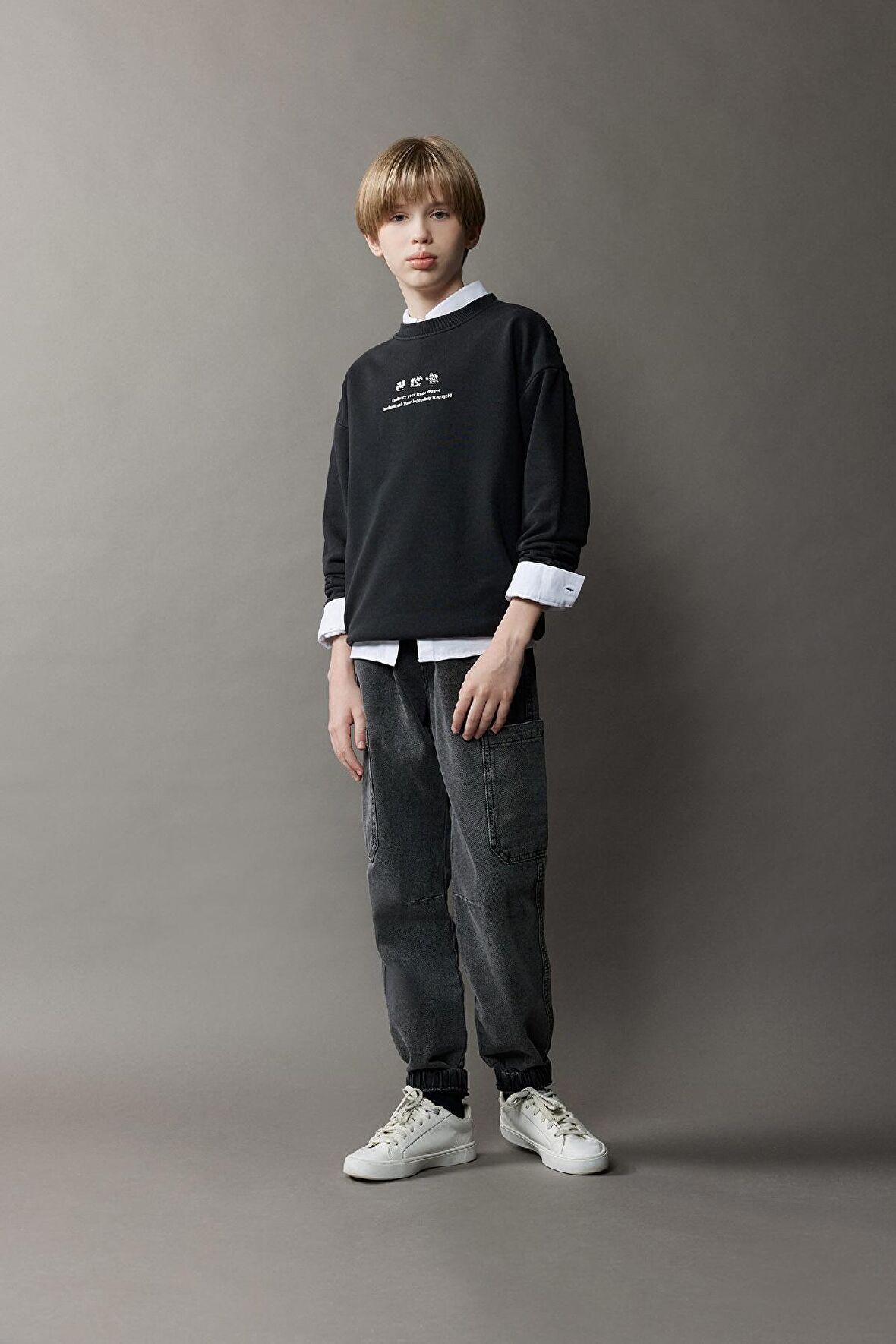 DeFacto Erkek Çocuk Jogger Fit Jean Pantolon D7037A825SPNM40