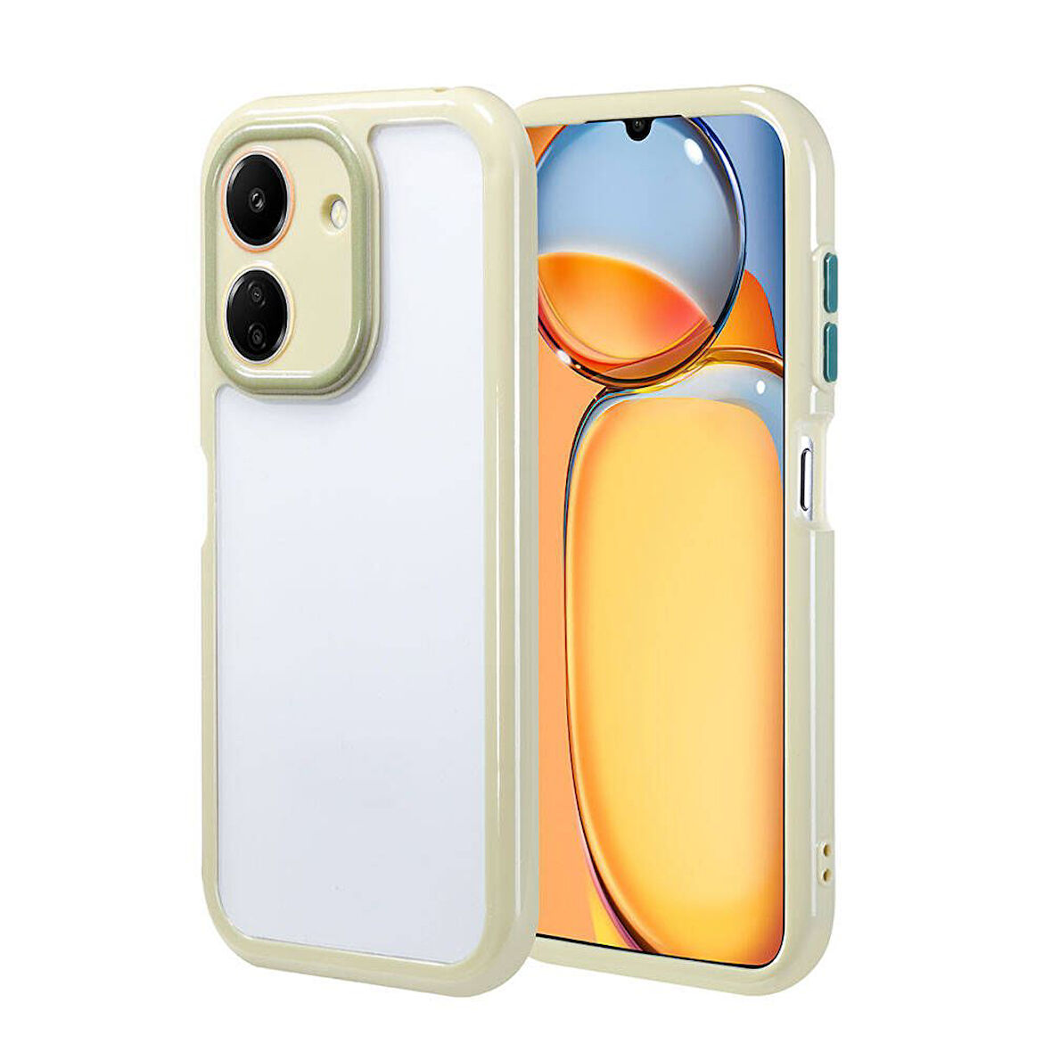 Gpack Xiaomi Redmi 13C Kılıf Kenar ve Çerçeve Renkli Kamera Korumalı Vitamin Kapak