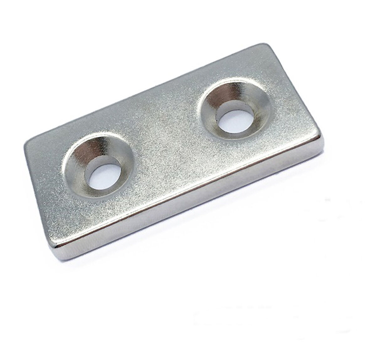 Neodyum Mıknatıs Köşeli Havşalı 40x20mm (delik 11/5.2mm) Kalıklık 5mm 1 Adet