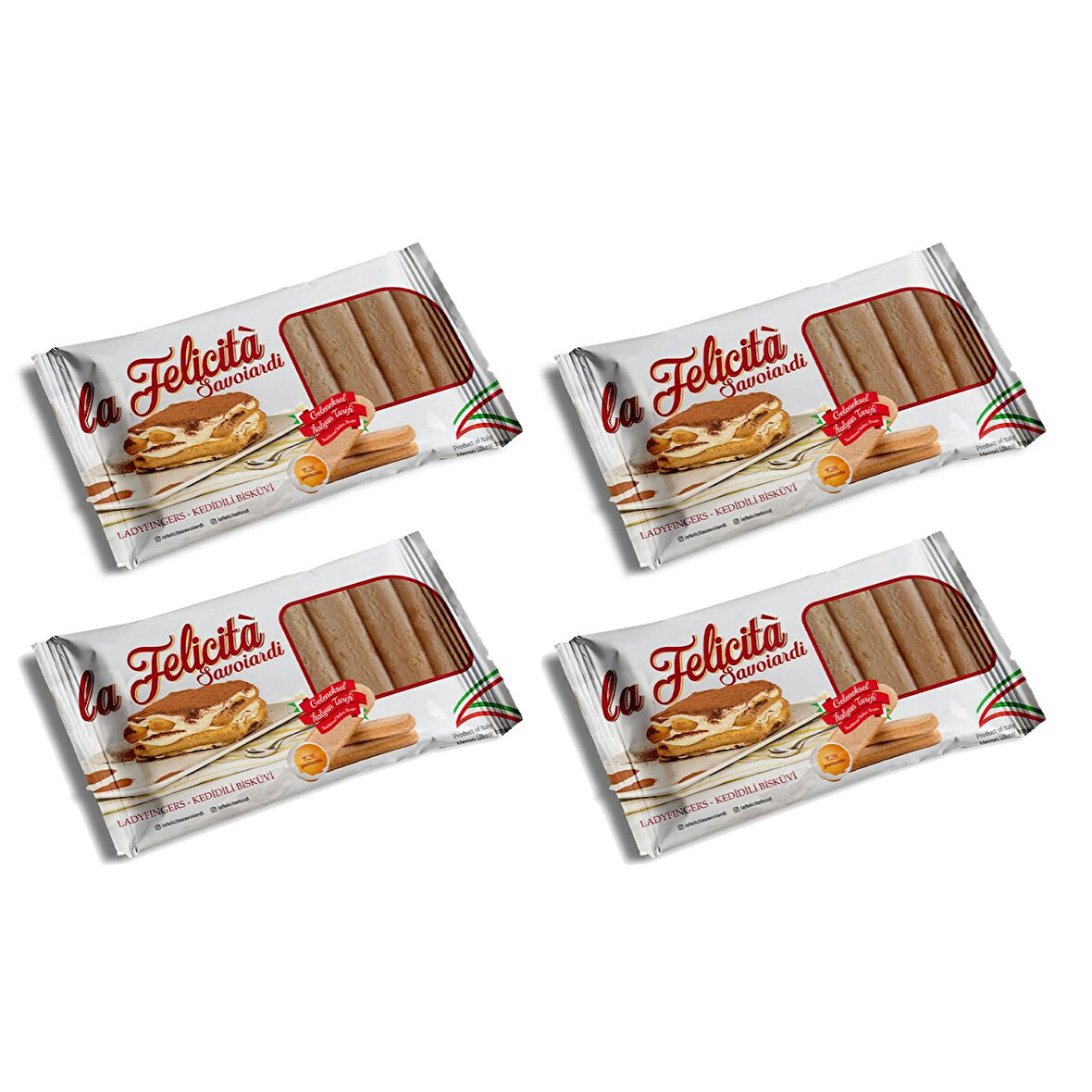 La Felicita Kedi Dili Bisküvi 200 gr X 4 Adet