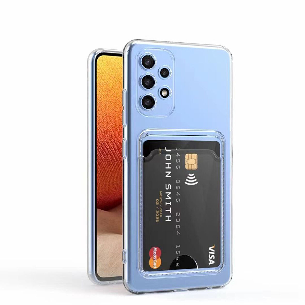 Gpack Samsung Galaxy A13 4G Kılıf 1 Adet Kartlıklı Silikon Kamera Korumalı