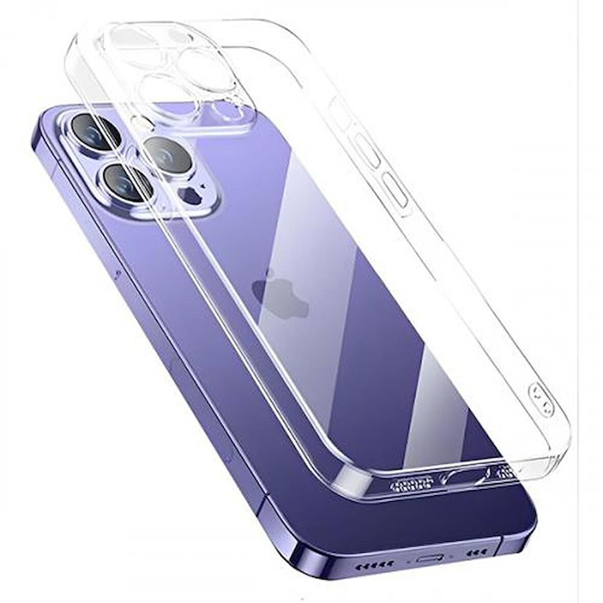 Coofbe iPhone 14 Pro 6.1inç Sert Silikon Kılıf, Darbe Emici, Kamera Korumalı, Magsafe Uyumlu Kılıf