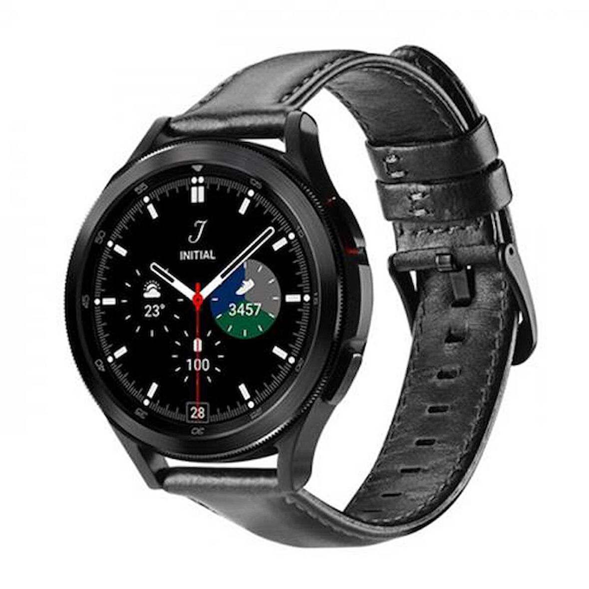 Coofbe Hermes Loop Samsung Galaxy Watch 22MM ve Huawei GT2-GT3-Magic 2 46MM İçin Deri Kayış Kordon