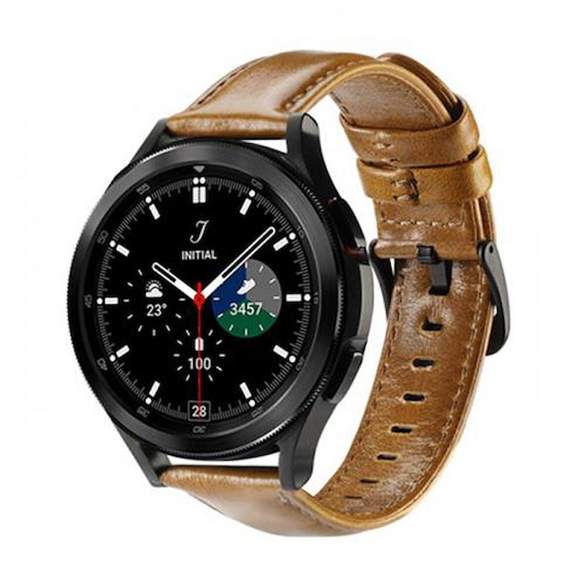 Coofbe Hermes Loop Samsung Galaxy Watch 22MM ve Huawei GT2-GT3-Magic 2 46MM İçin Deri Kayış Kordon