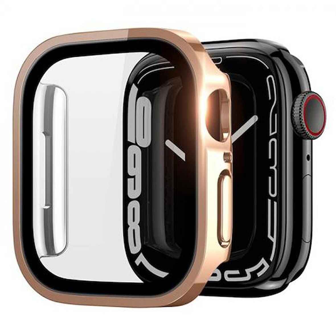 Coofbe Armor Zırhlı Apple Watch Uyumlu 41mm Full Kaplama Zırhlı Kılıf,Apple Watch Uyumlu 2-3-4-5-6-7-8 ve SE Kılıf 