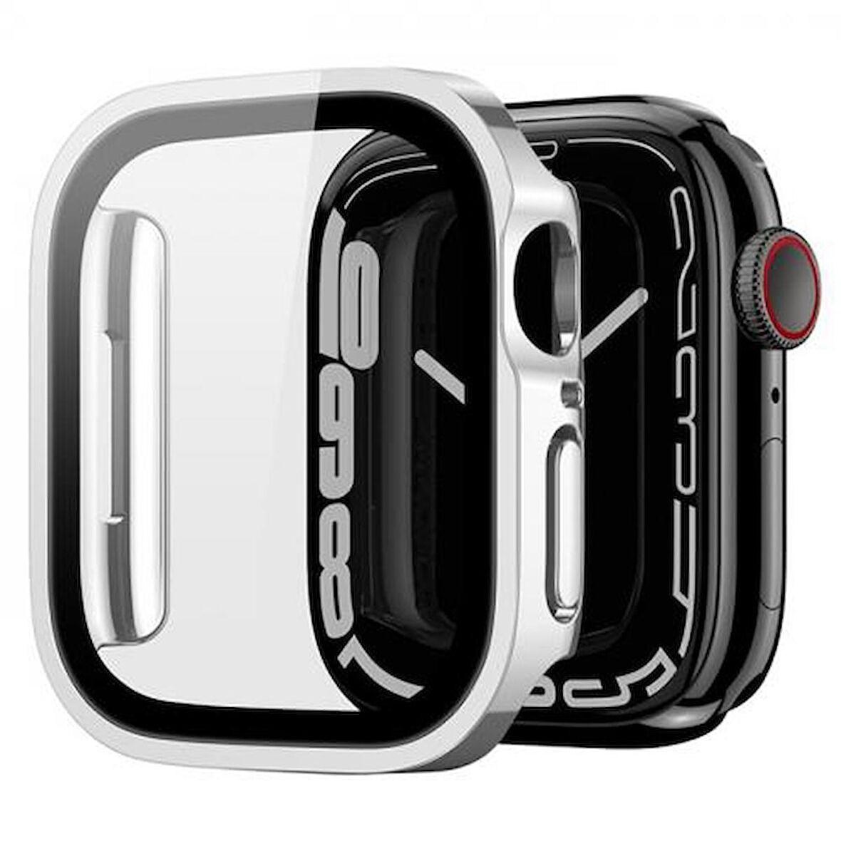 Coofbe Armor Zırhlı Apple Watch 41mm Full Kaplama Zırhlı Kılıf,Apple Watch 2-3-4-5-6-7-8 ve SE Kılıf