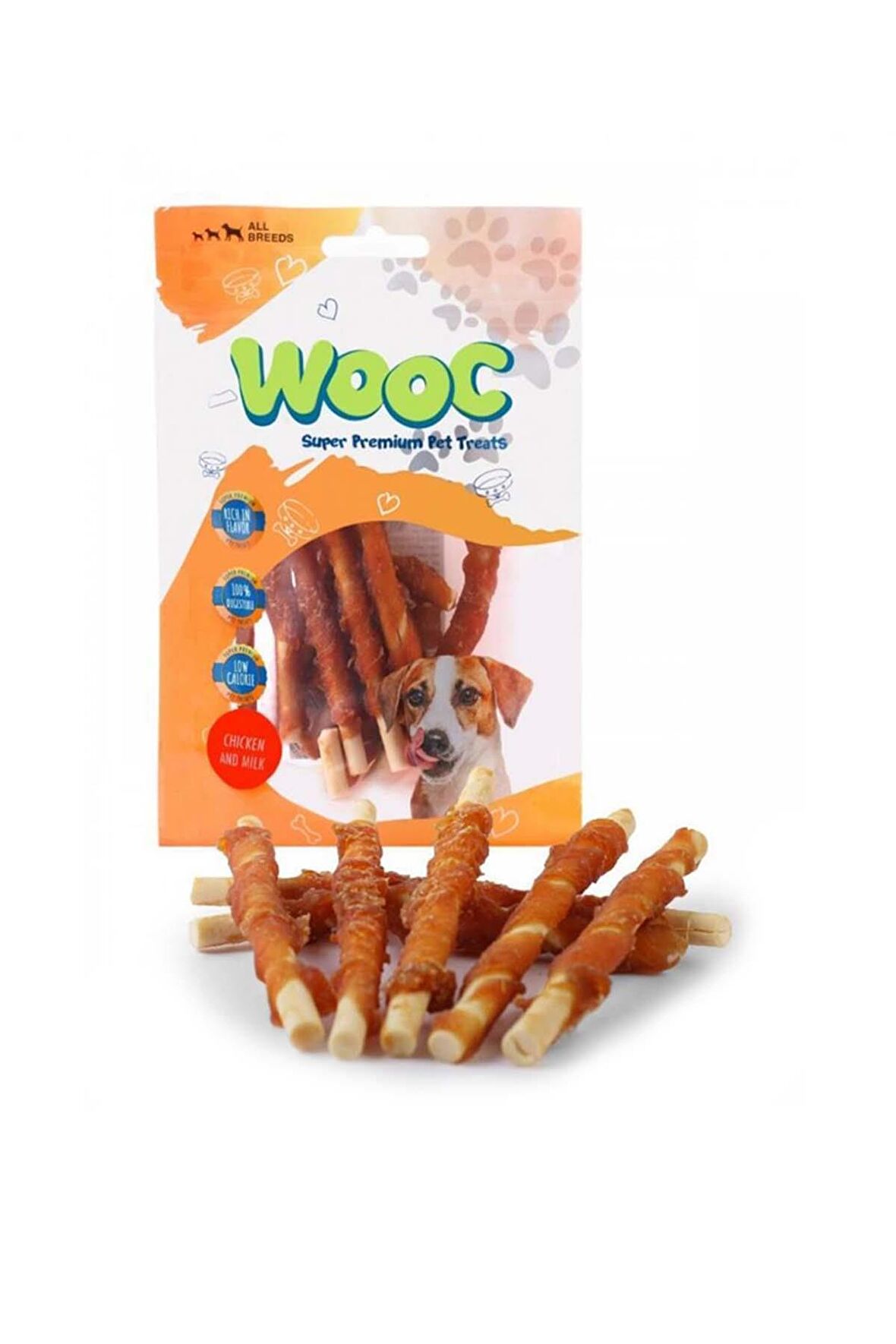 Wooc Tavuk Sargılı Sütlü Stick Köpek Ödülü 80 Gr