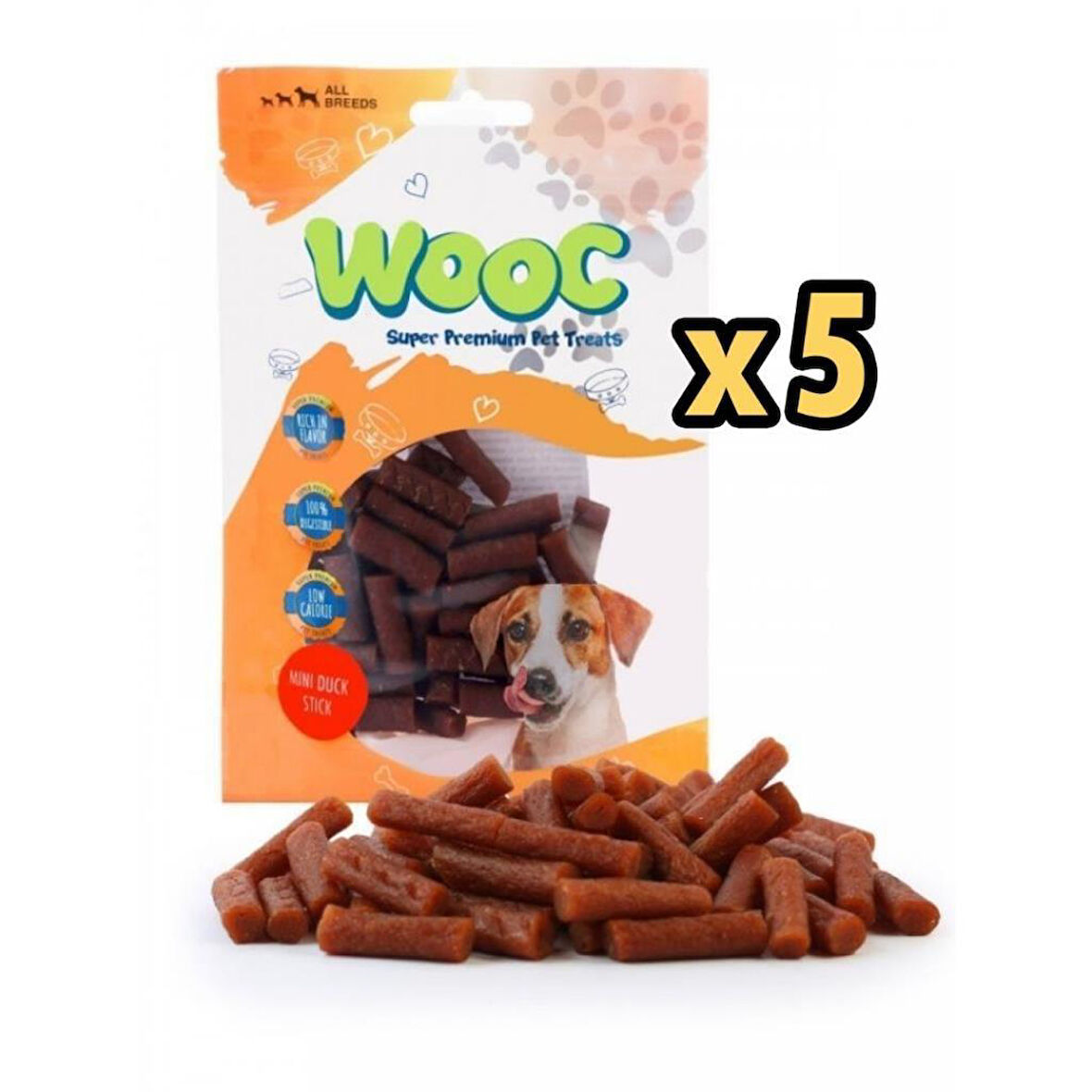 Wooc Ördekli Mini Çubuk Köpek Ödül Maması 80gr X 5 Adet