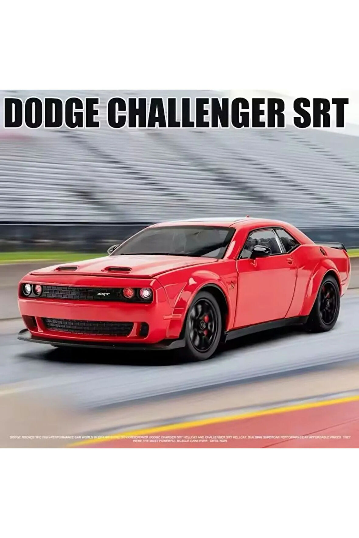 DODGE CHALLENGER SRT 1:24 DİECAST MODEL ARABA DODGE ARABA SESLİ IŞIKLI KAPILARI AÇILIR