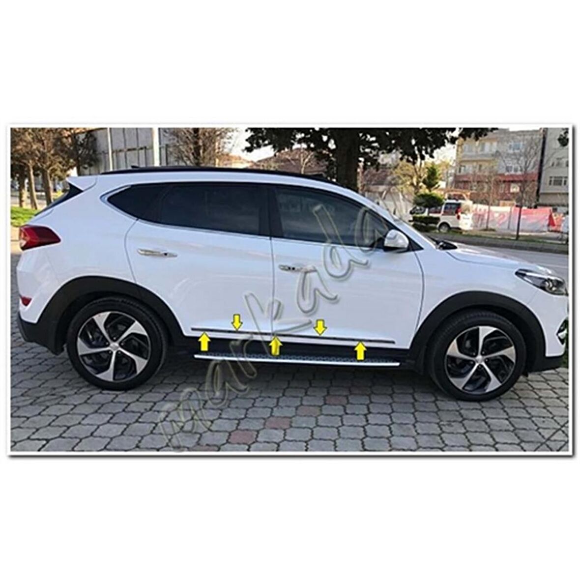 Markadan Hyundai Tucson Krom İnce Yan Kapı Çıtası 2015-2020 4 Parça Paslanmaz Çelik