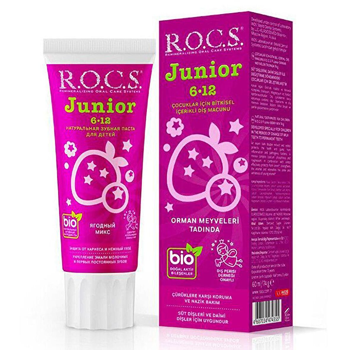  Rocs Junıor 6-12 Yaş Diş Macunu, Orman Meyveli, 60 Gr 