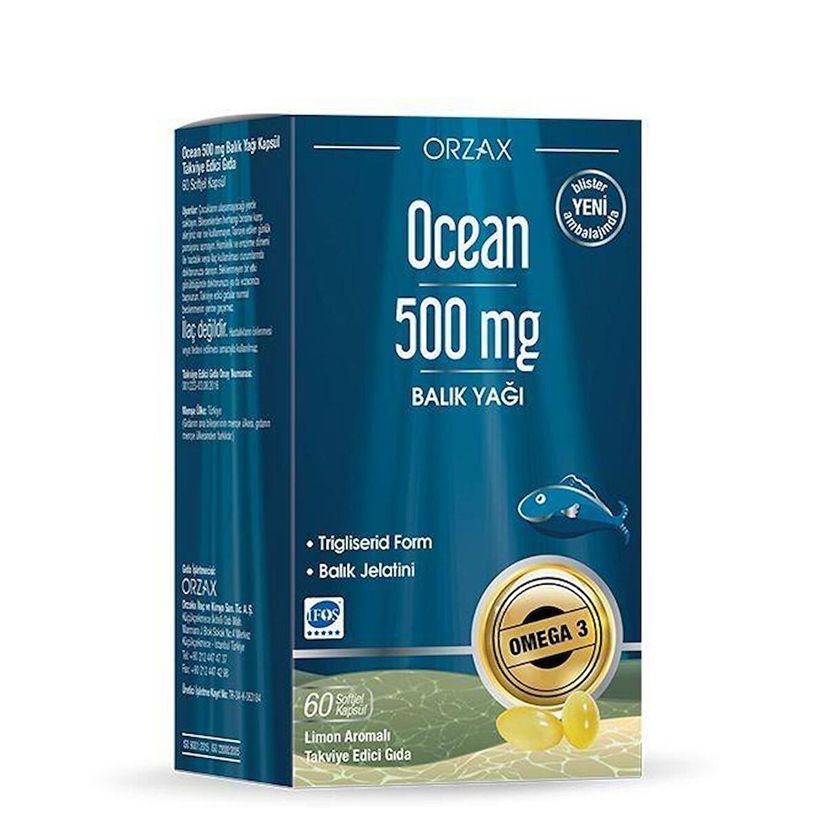 500mg Balıkyağı 60 Kapsül