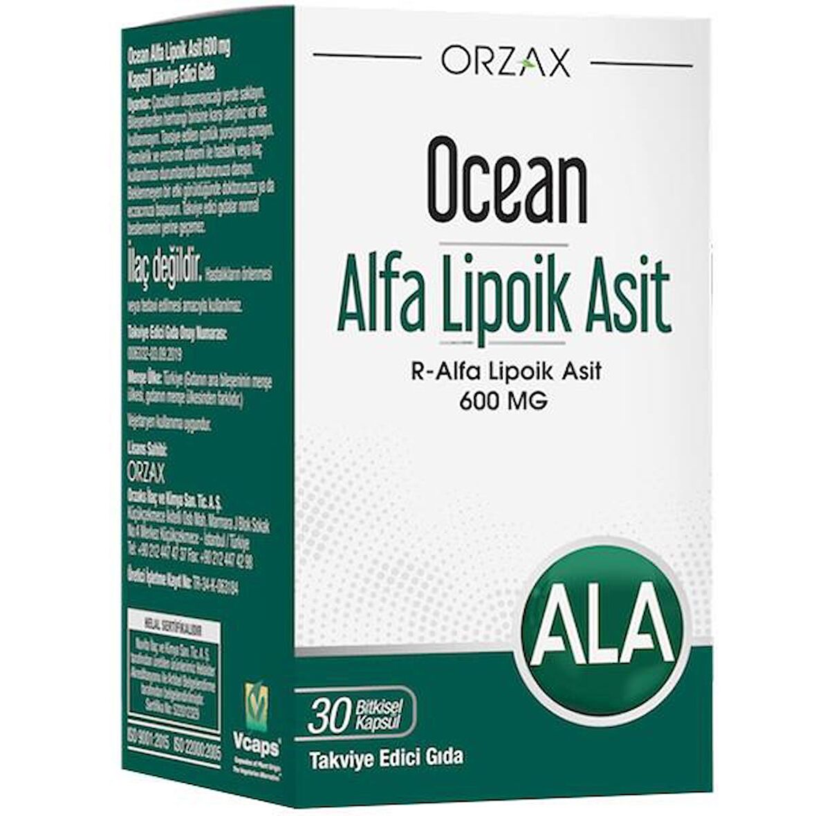 Alfa Lipoik Asit 600 mg 30 Kapsül