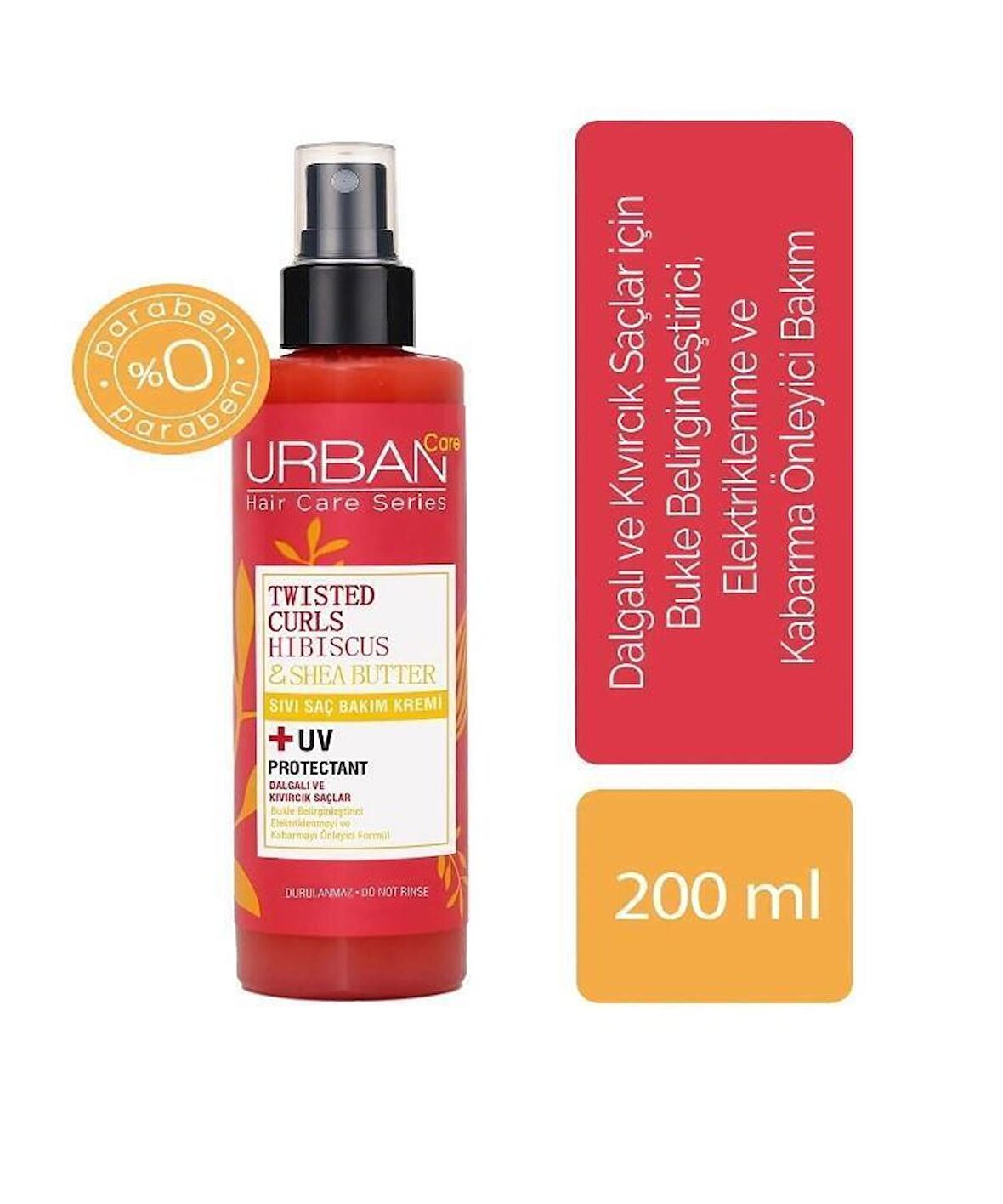 Urban Care Twisted Curls Hibiscus Shea Butter Sıvı Saç Bakım Kremi 200 ML
