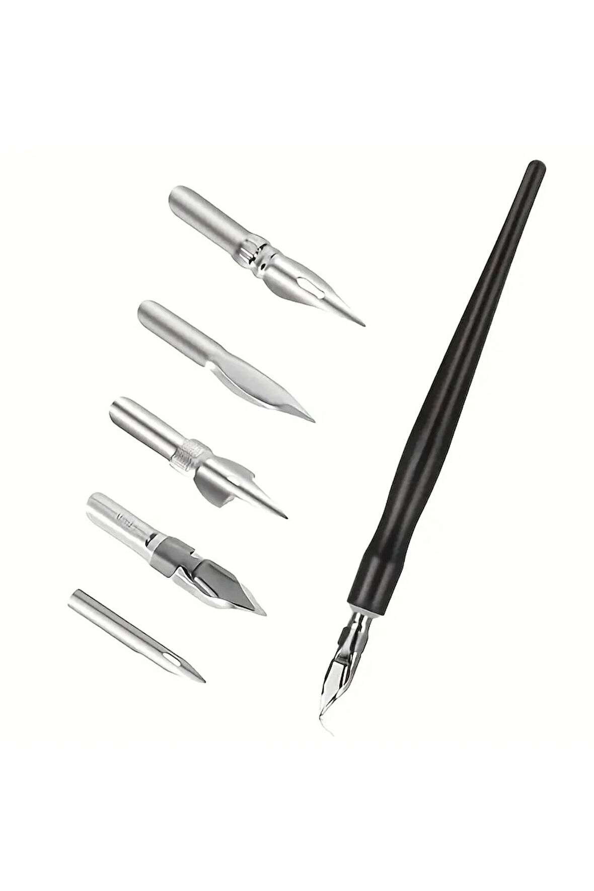 Çizim seti, geçmeli divit tutucu, manga, anime, karikatür çizim seti, paslanmaz çelik set-6 parça