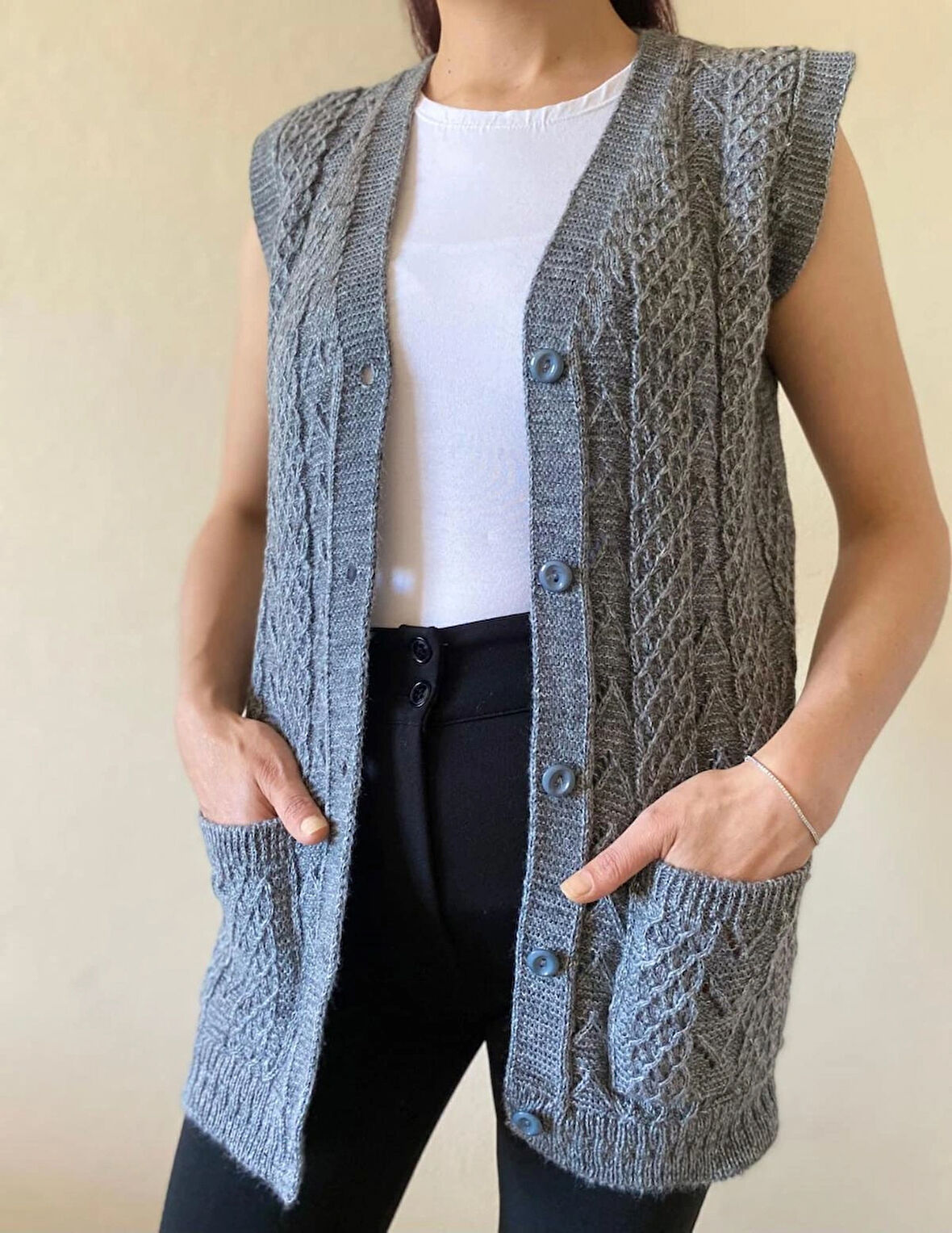 Çift cepli Anne Yeleği