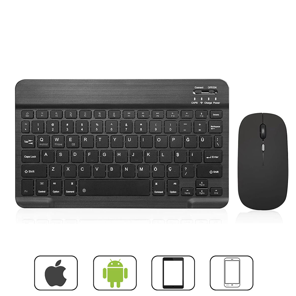 Corcoz Casper VIA S40 10.4 inch İle Uyumlu Türkçe Bluetooth Klavye +Bluetooth Mouse CZ47