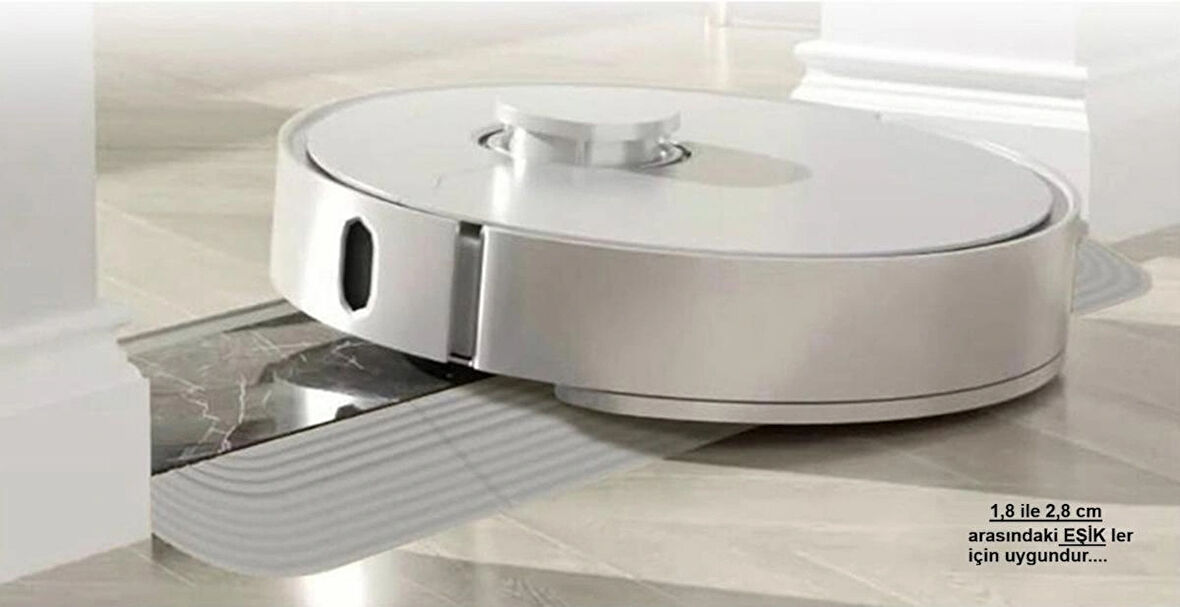 3YK.3d  1,8 cmX68cm (( GRİ )) Robot Süpürge, Tekerlekli sandalye'ler için KAPI EŞİK RAMPASI….