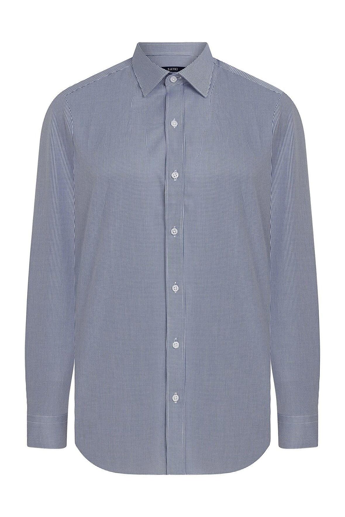 Slim Fit Pötikare Lacivert Gömlek | S