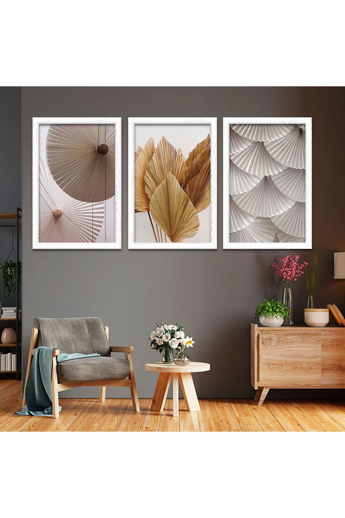 Zevahir 5 Parça Mdf Geyik Tablo Ve Mdf Saat Kombin