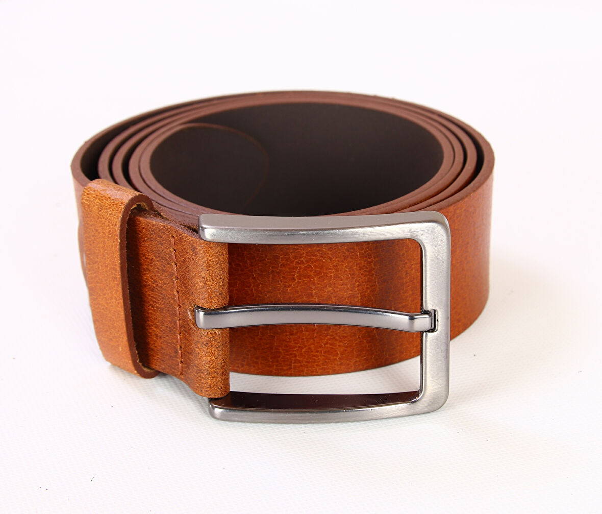 ALEXANDERGARDI ERKEK YUMUŞAK HAKİKİ DERİ KEMER, AÇIK KAHVERENGİ (19-KMR E 19)