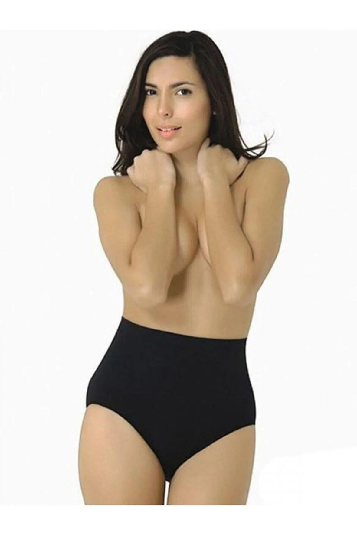 Kadın Siyah Dikişsiz Slip Pantolon Korse 2200