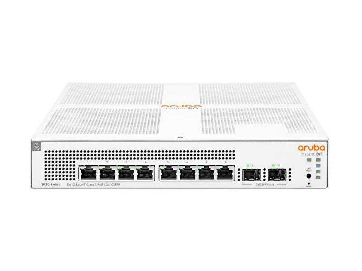 HP JL681A 8 Port 10/100/1000 Yönetilebilir 2 FSP Switch Rack mount 8 Adet Poe 124W