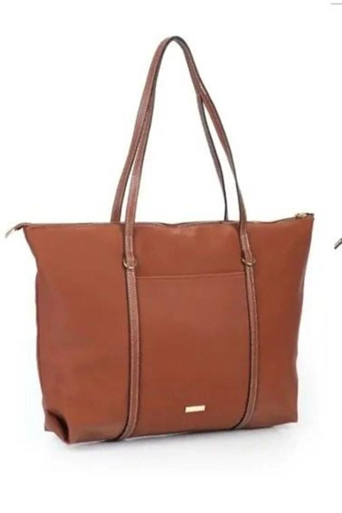 Çift Saplı Geniş Hacimli Cep Detaylı Kadın Omuz Çantası