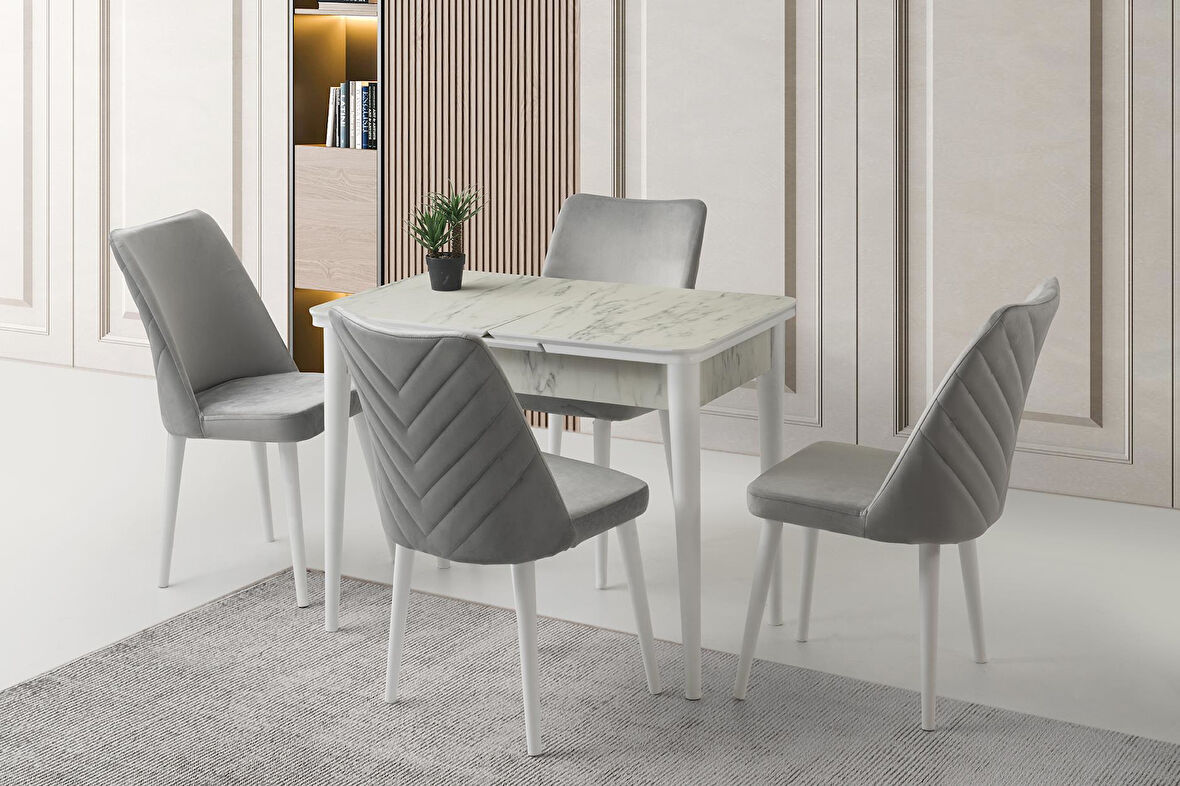 Tekno Venedik MDF Açılır Mutfak Masa Sandalye Takımı 60x100 