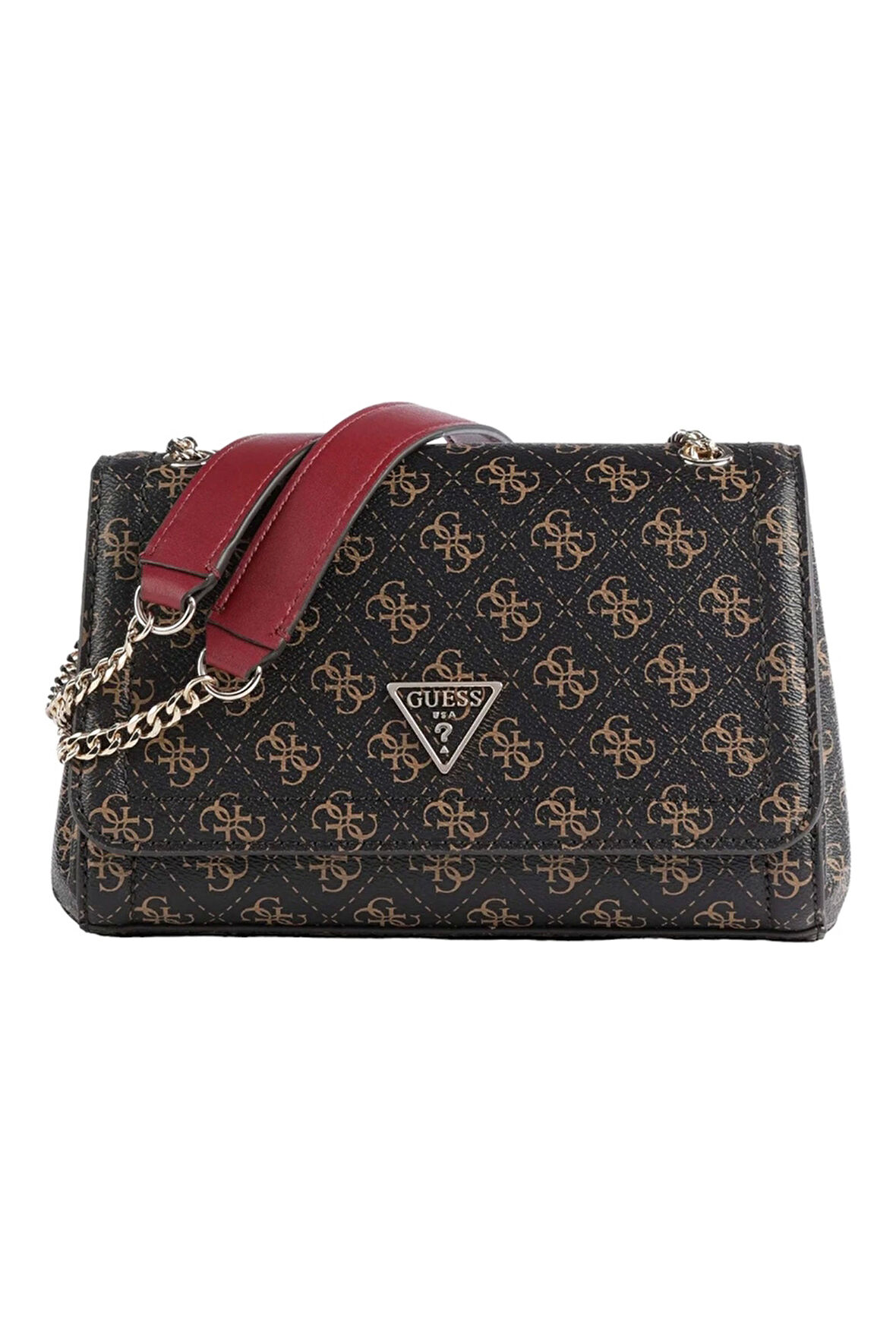 Guess Kadın Kahverengi Noelle 4G Logolu Mini Çapraz Çanta