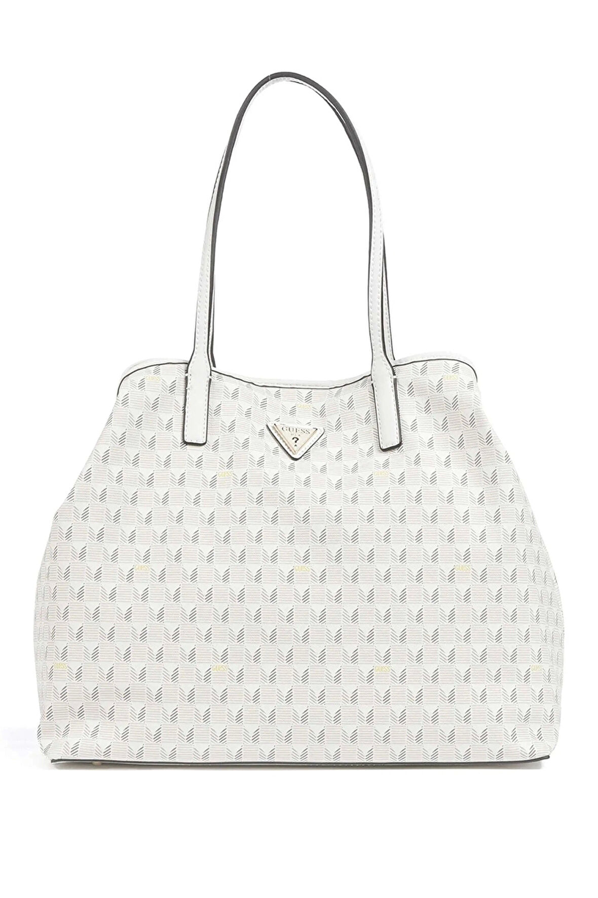 Guess Kadın Beyaz Geometrik Desenli El Çantası