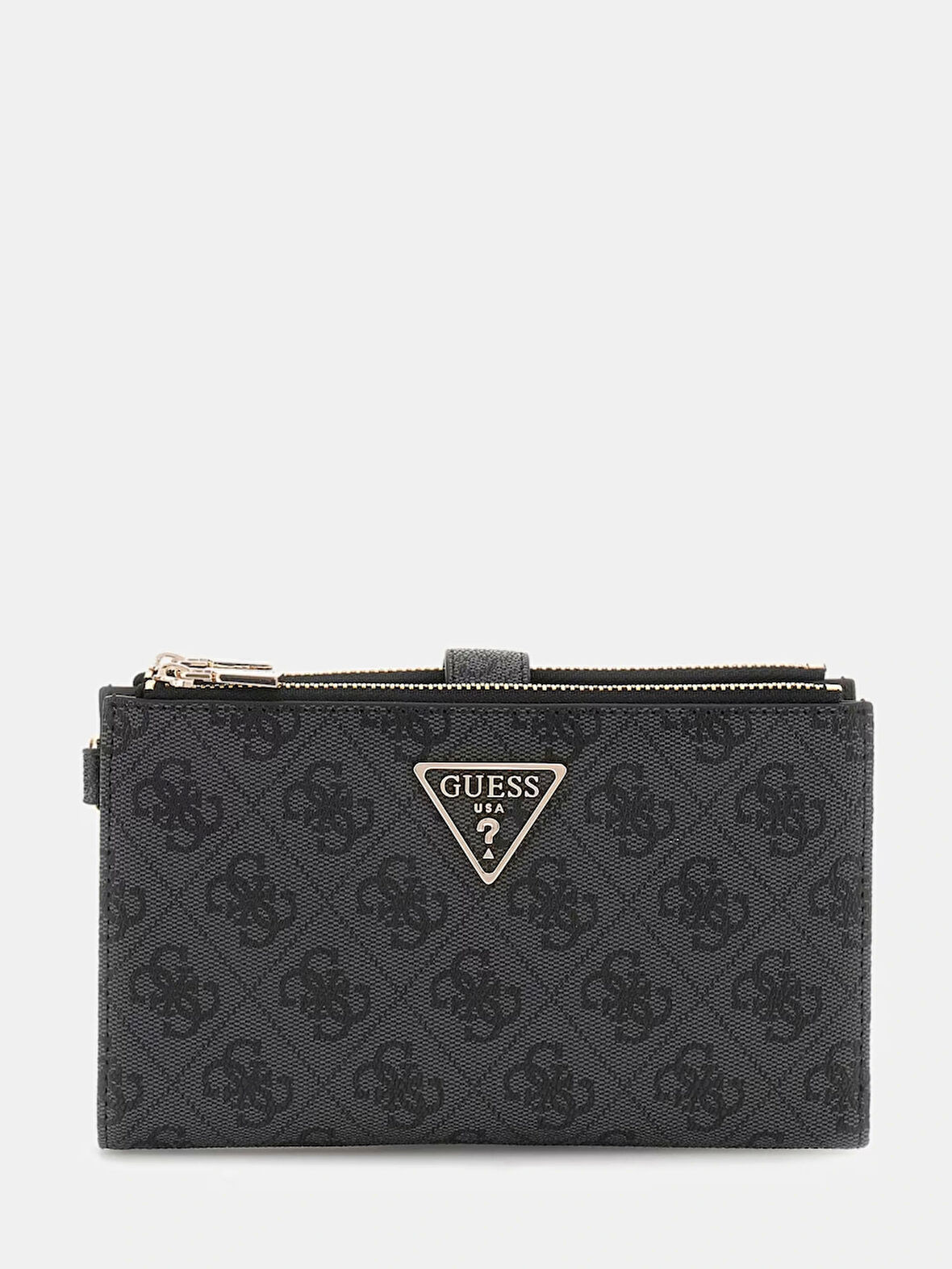 Guess Kadın Antrasit Bordo Laurel Çift Fermuarlı Organizer