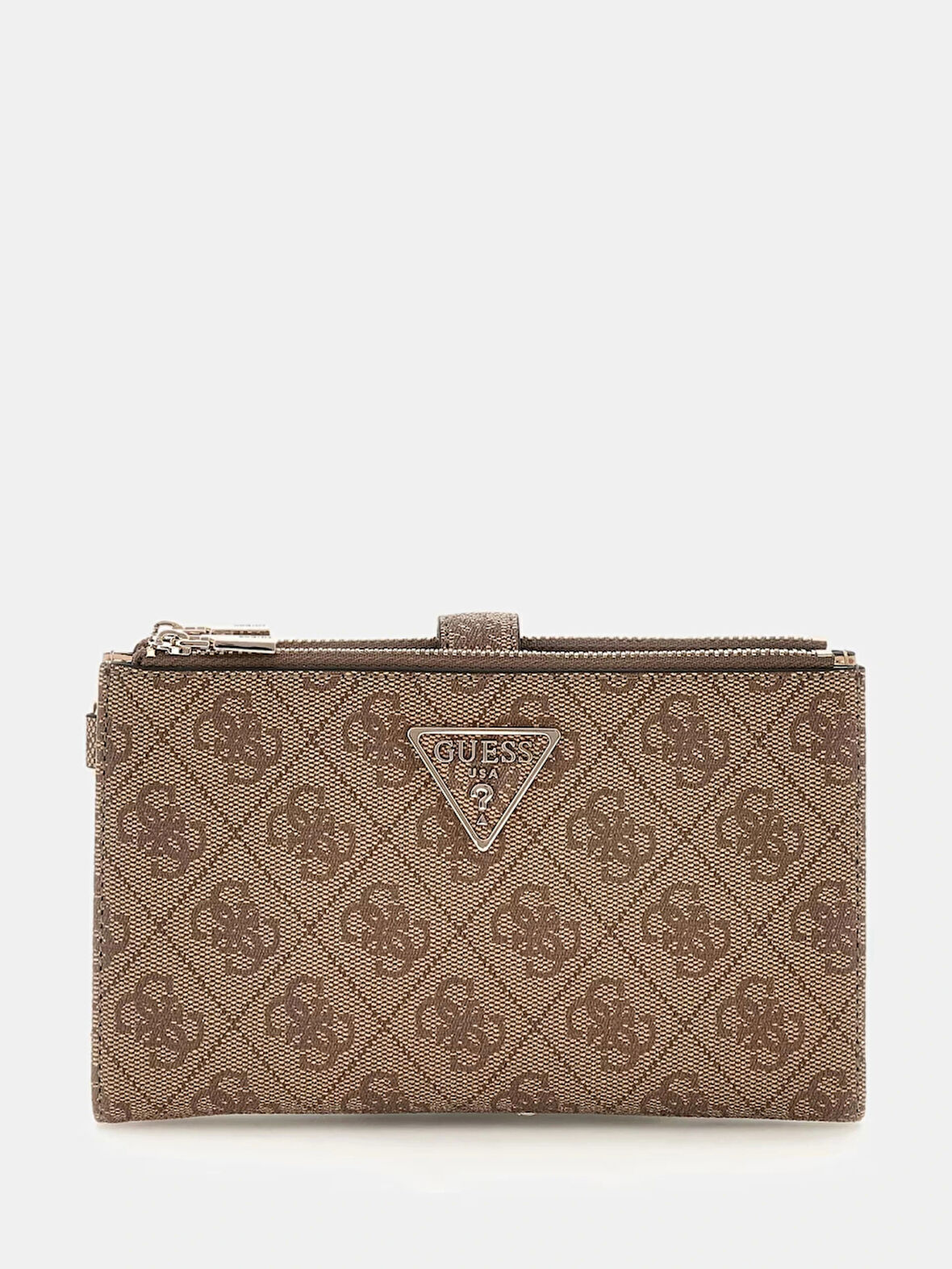 Guess Kadın Kahverengi Laurel Çift Fermuarlı Organizer