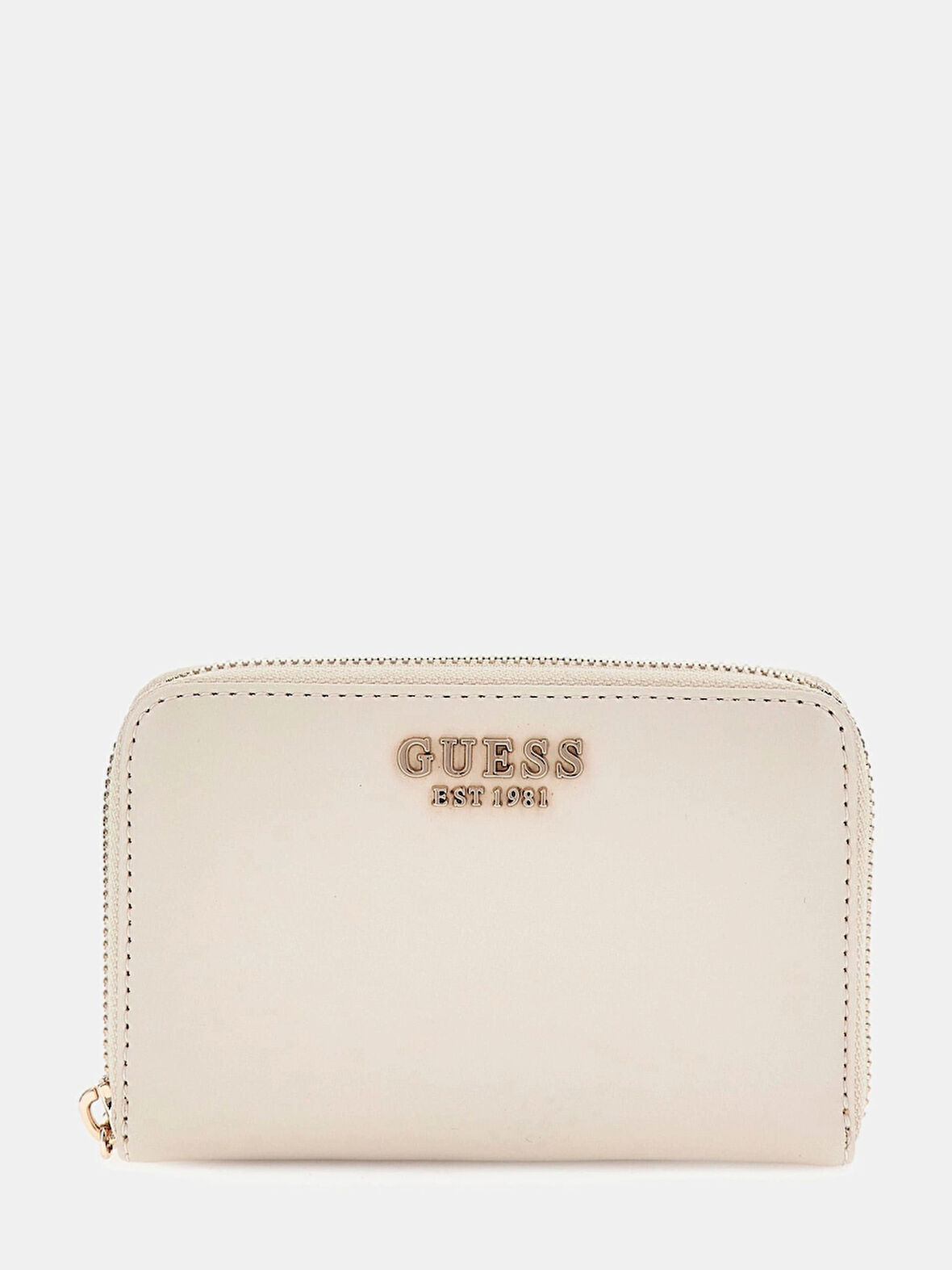 Guess Kadın Ekru Laurel Orta Boy Fermuarlı Cüzdan