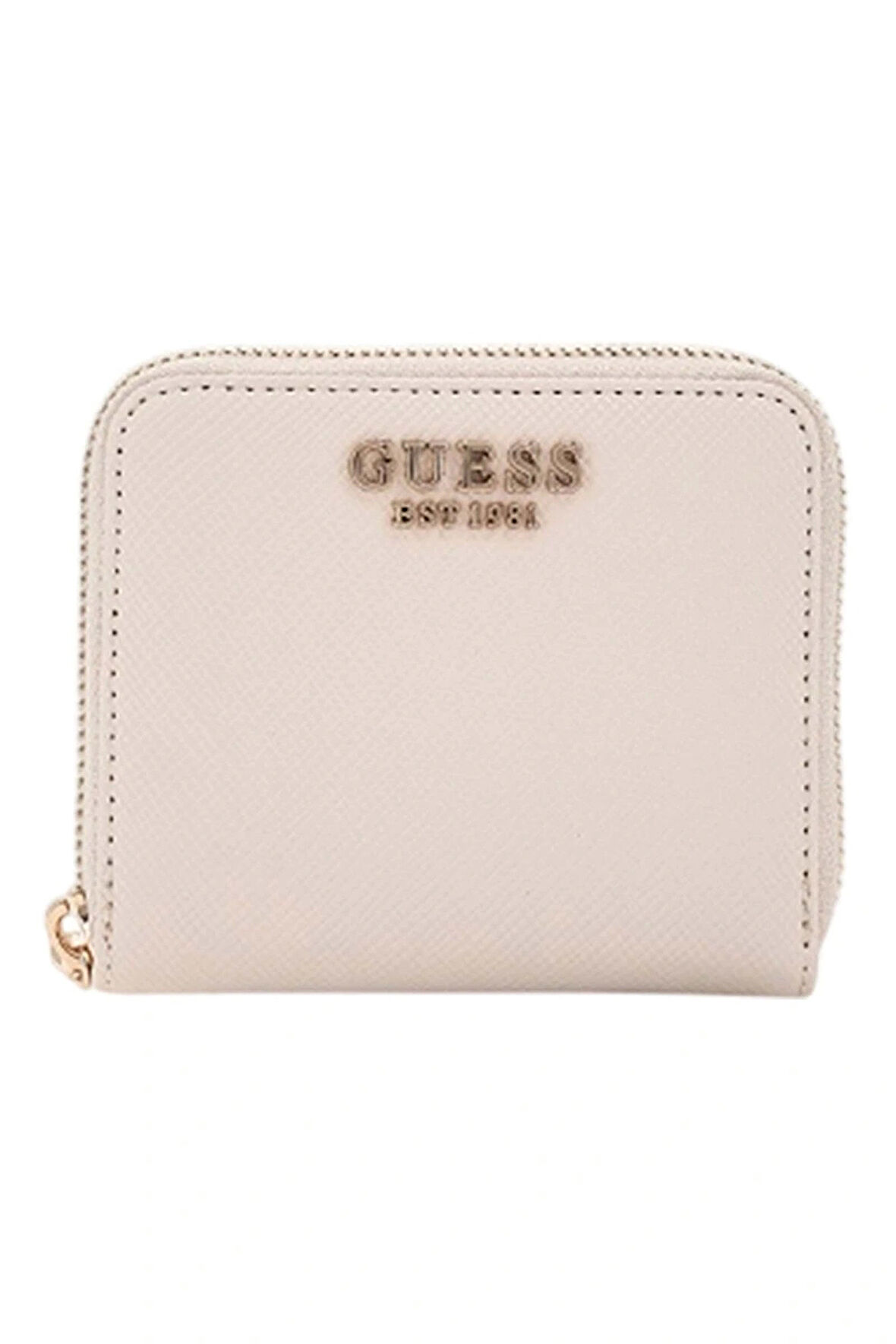 Guess Kadın Krem Laurel Saffiano Mini Cüzdan
