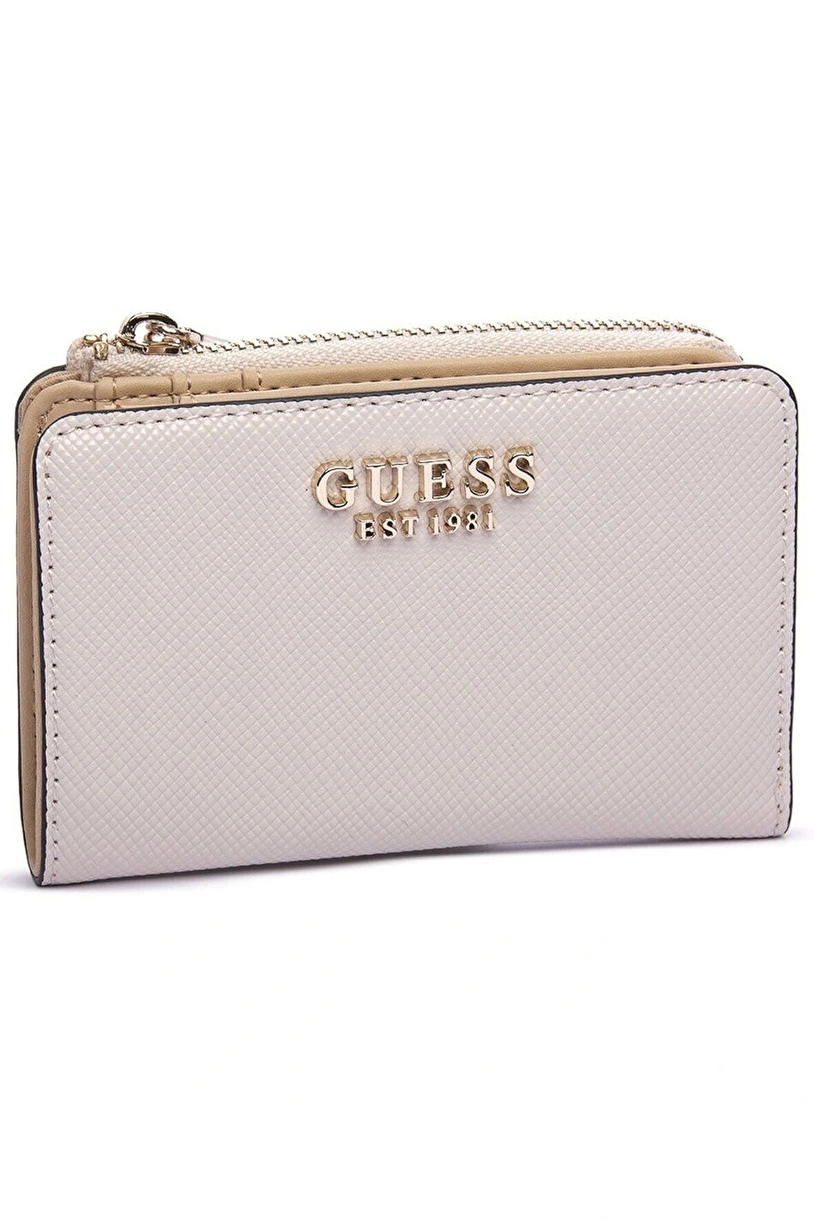 Guess Kadın Ekru Laurel Fermuarlı Kartlık