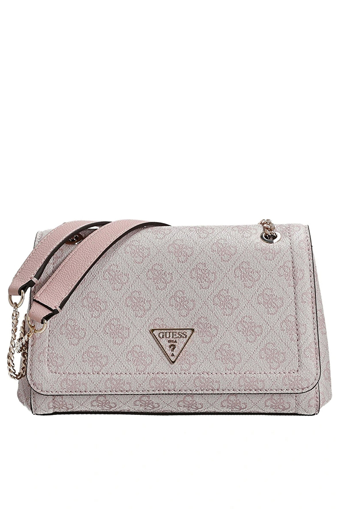 Guess Kadın Pembe Noelle Dönüştürülebilir Flap Crossbody Çan