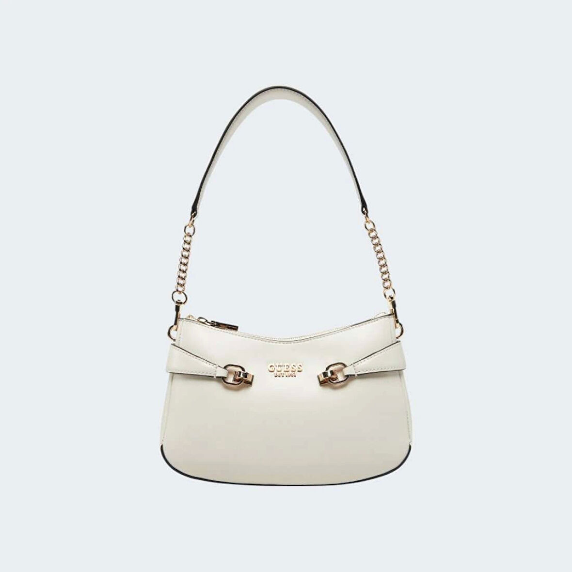 Guess Kadın Ekru Lorelei Üstten Fermuarlı Omuz Çantası
