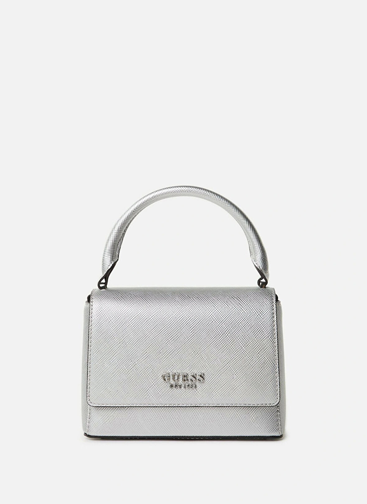 Guess Kadın Gümüş Fedana Üst Saplı Kapaklı Çanta