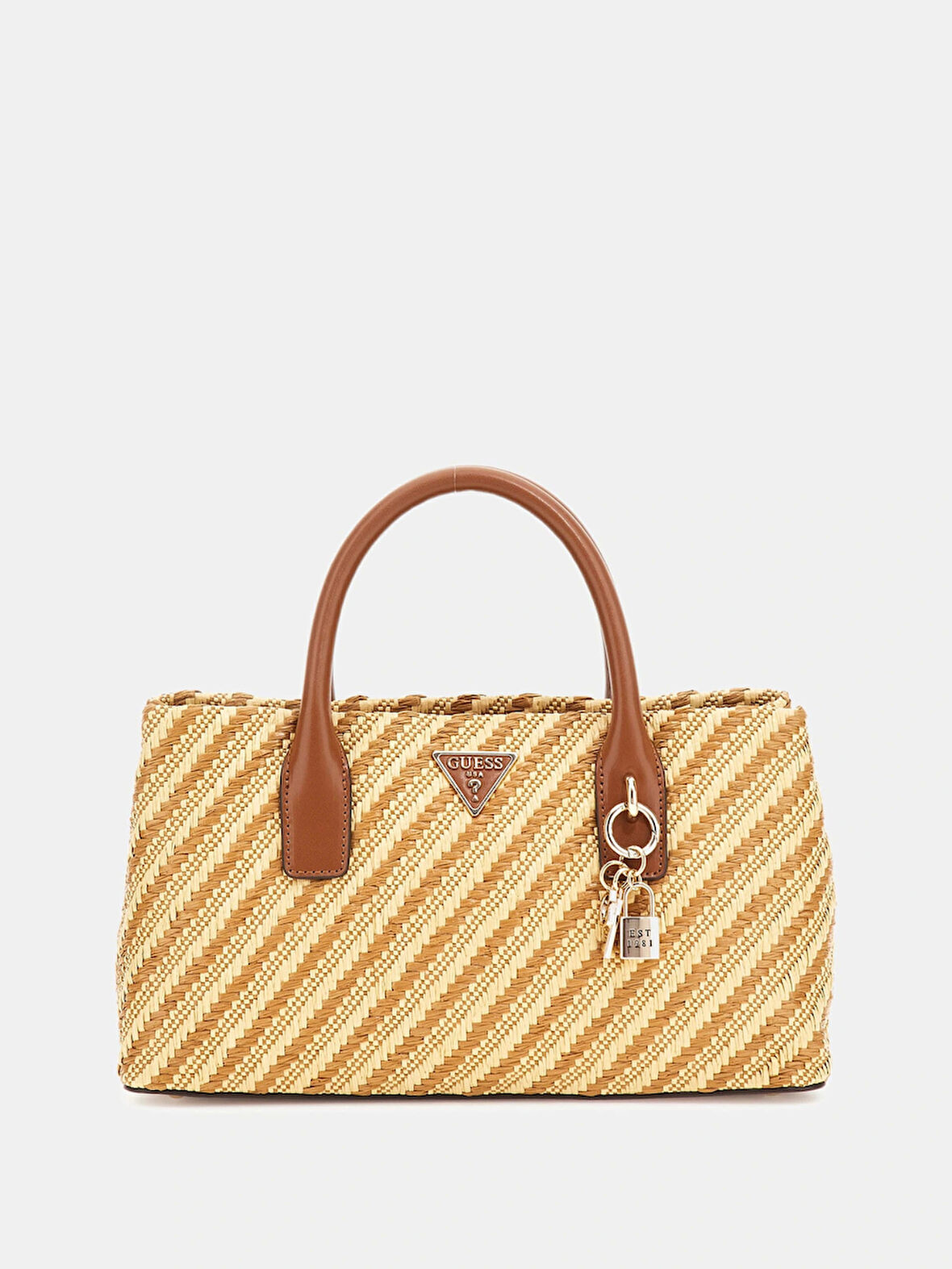Guess Kadın Krem Simona Küçük Satchel Çanta