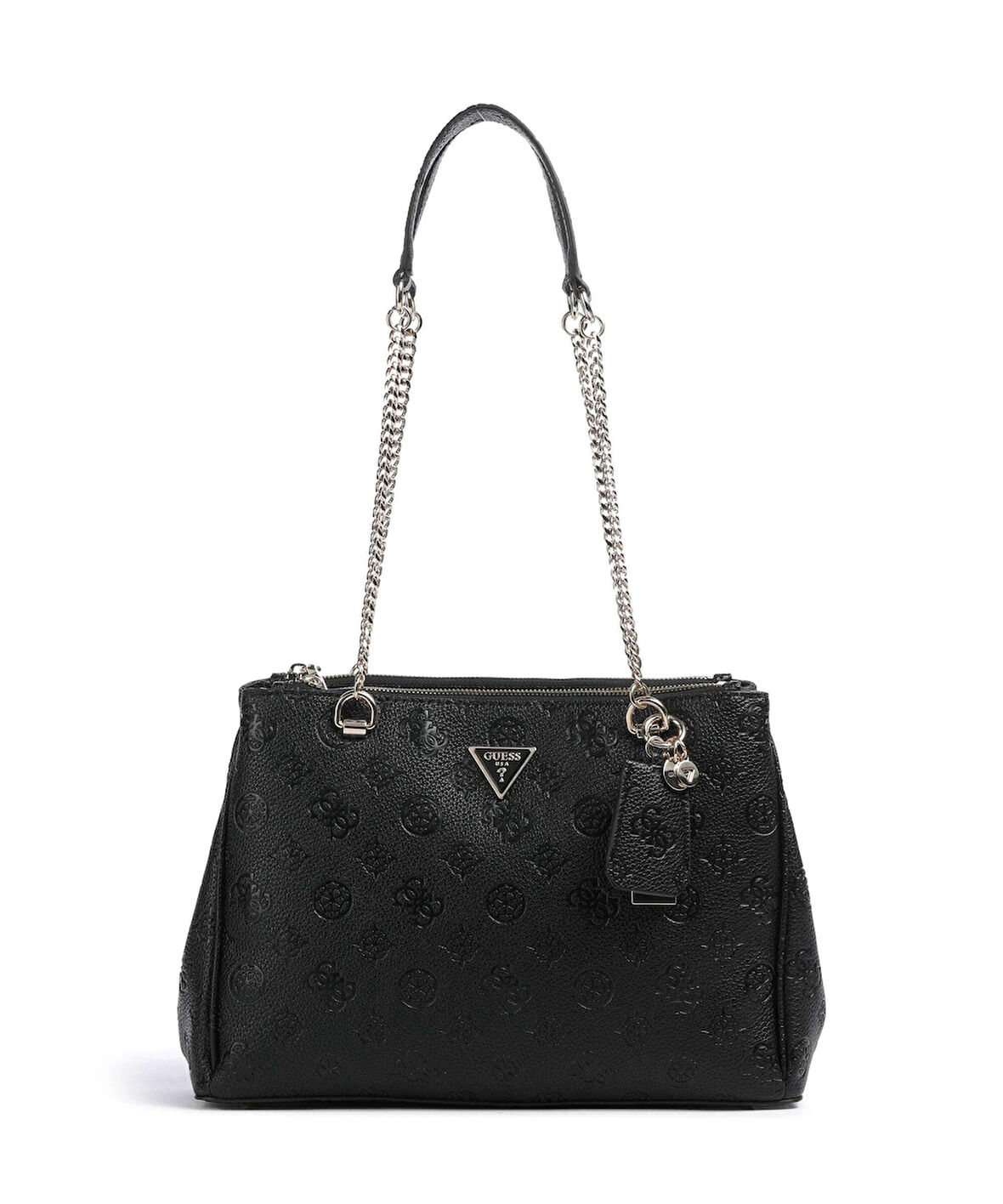Guess Kadın Siyah Cresidia Logolu Omuz Satchel Çanta