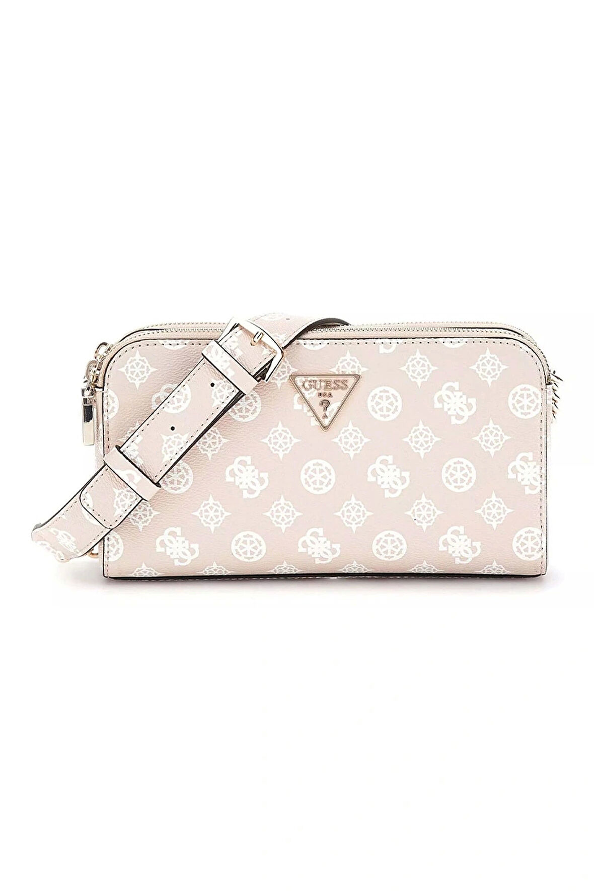 Guess Kadın Bej Rengi Eco Erica Logolu Crossbody Çanta