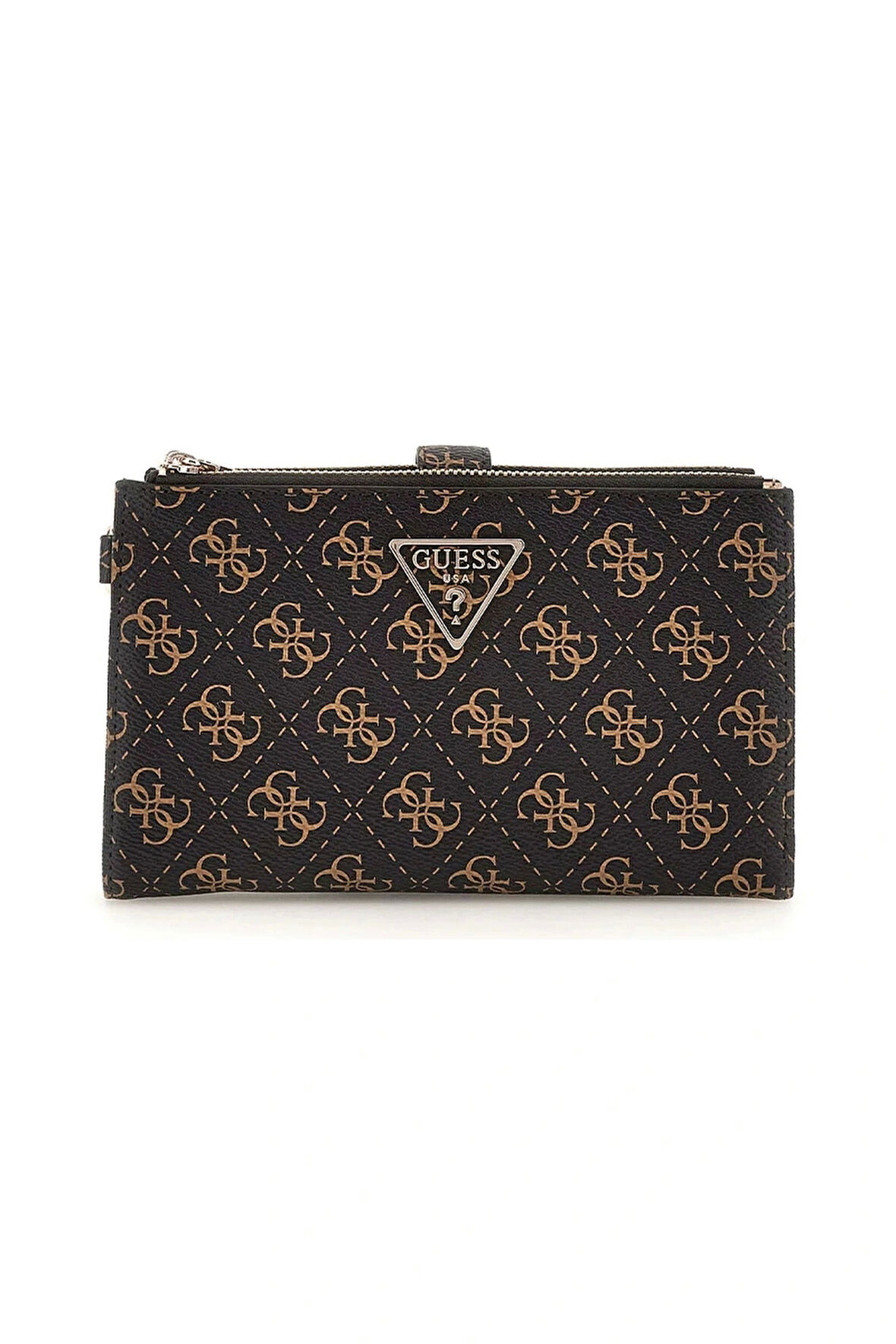Guess Kadın Bej Laurel Çift Fermuarlı Organizer