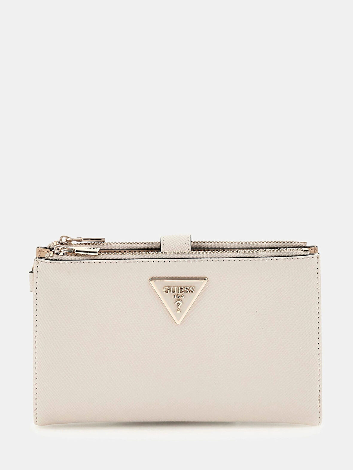 Guess Kadın Ekru Laurel Çift Fermuarlı Organizer